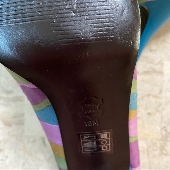 Elegant High Heel Slip On Pump Moda Spana Bow Size 13M - Picture 5 of 12